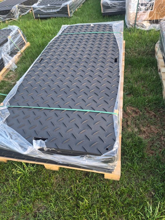 Stack of ground protection mats