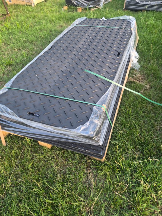 Stack of ground protection mats
