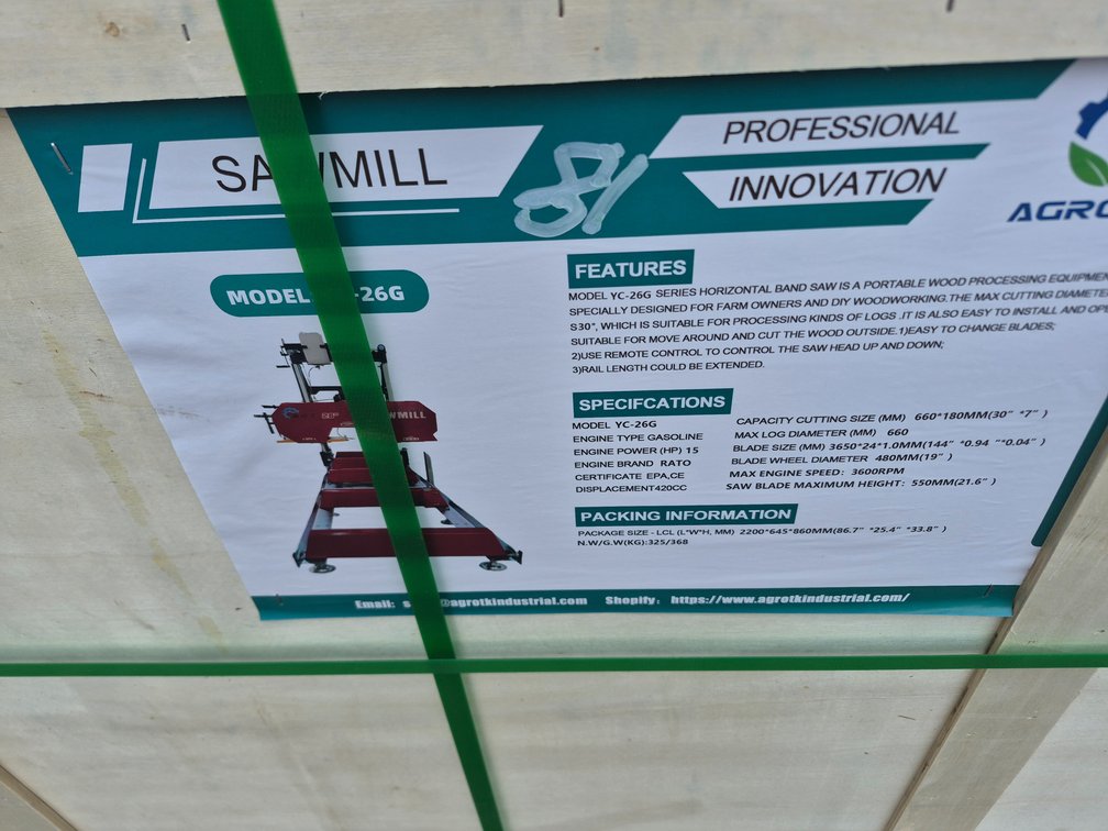 AGT YC26G sawmill
