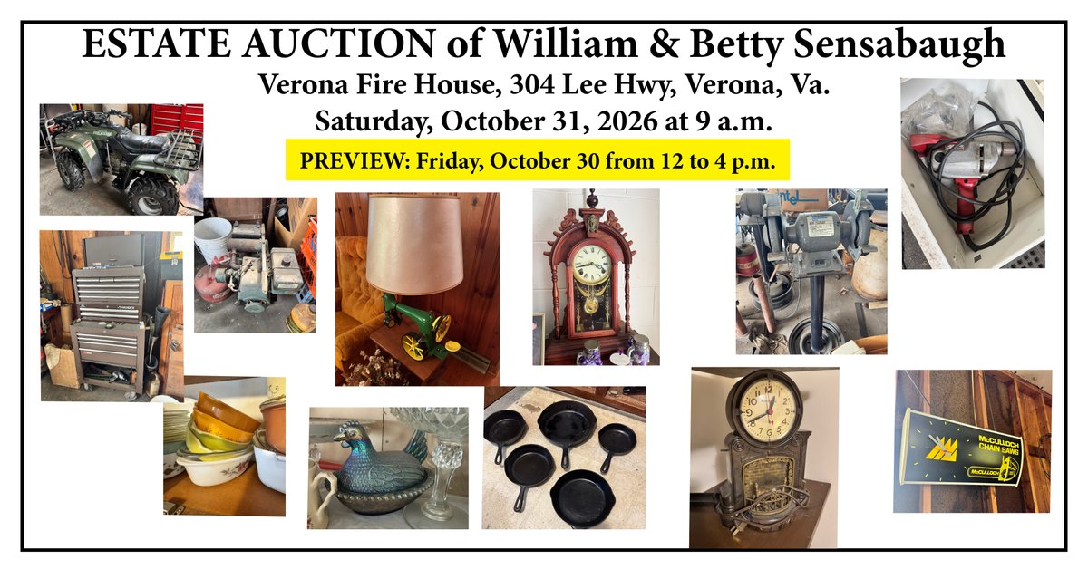 Estate Auction of William & Betty Sensabaugh