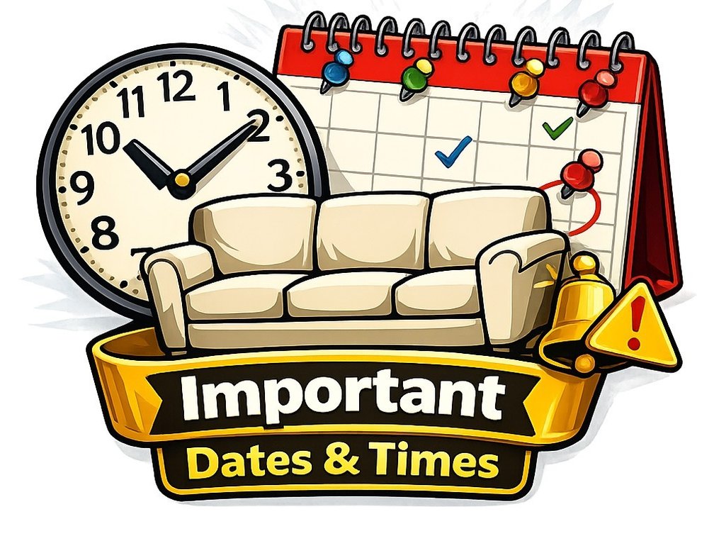 Important Dates & Times