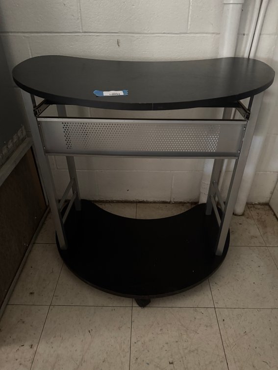 Curved Rolling Computer Workstation Desk