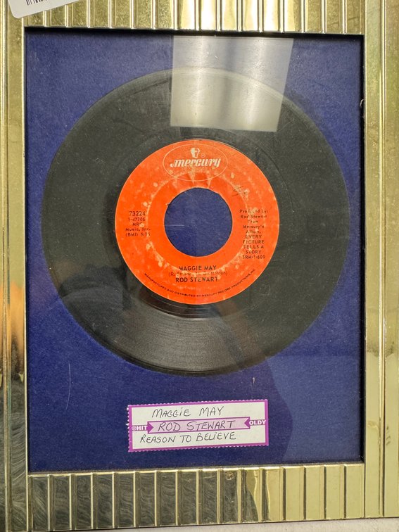 Mercury Rod Stewart "Maggie May" Framed 45 RPM Vinyl Single