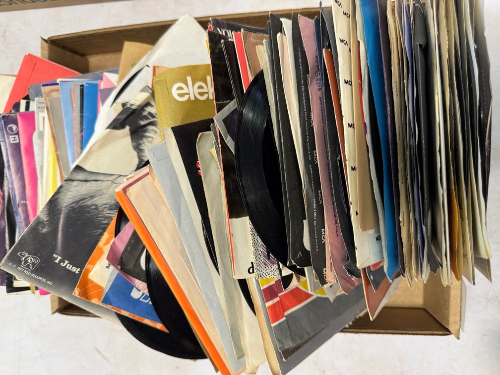 7-Inch 45 RPM Vinyl Records, Picture Sleeves, and Coasters