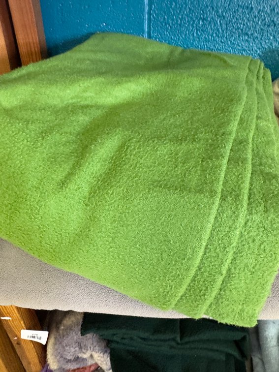 Lime Green and Grey Plush Fleece Blankets