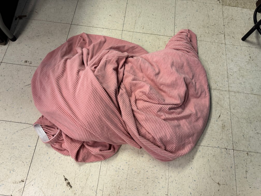 Two Dusty Pink Textured Stretch Slipcovers