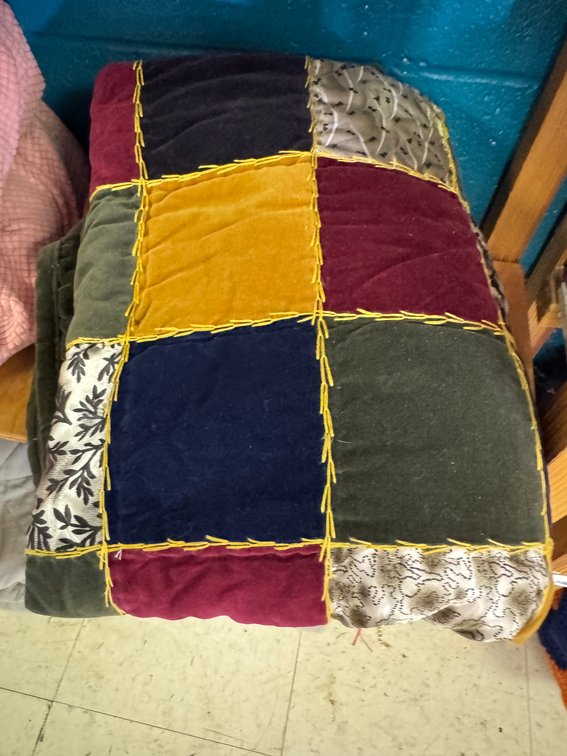 Fashion on Fifth Patchwork Cotton Velvet Throw Blanket