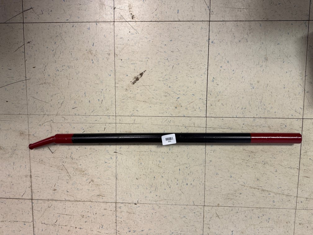 Steel Tool Bar with Knurled Grip and Curved Tip