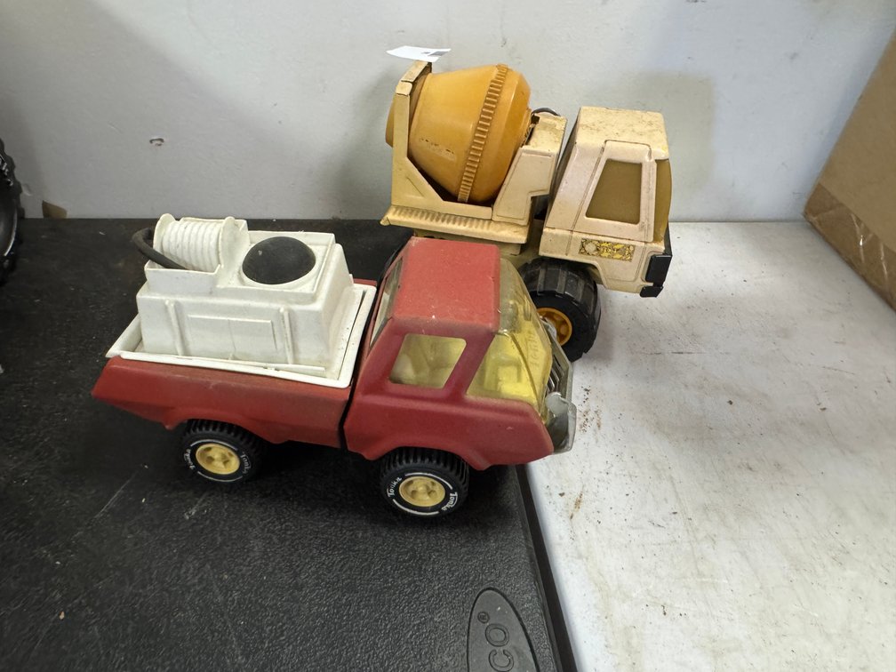 Pressed Steel Toy Utility Truck and Cement Mixer