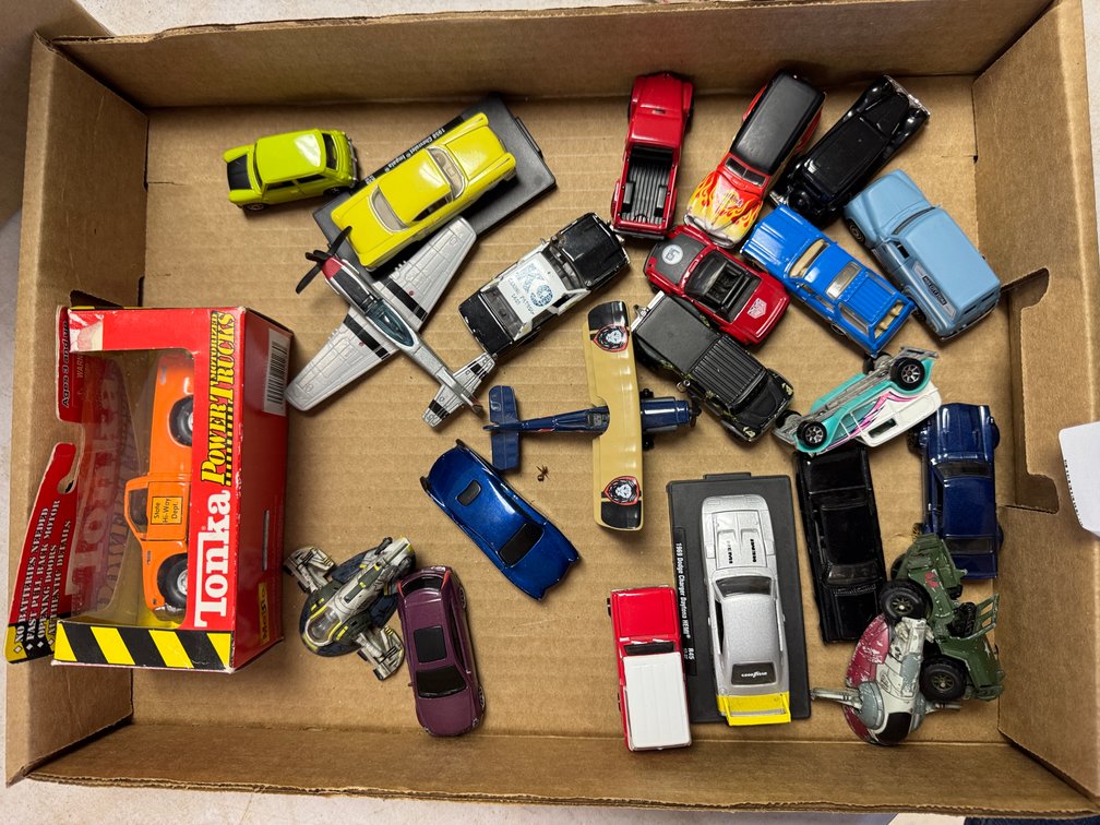 Boxed Tonka Truck, Diecast Cars, Toy Airplanes, and More