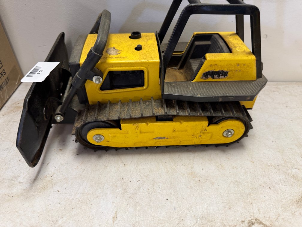 Pressed Steel and Plastic Toy Crawler Bulldozer