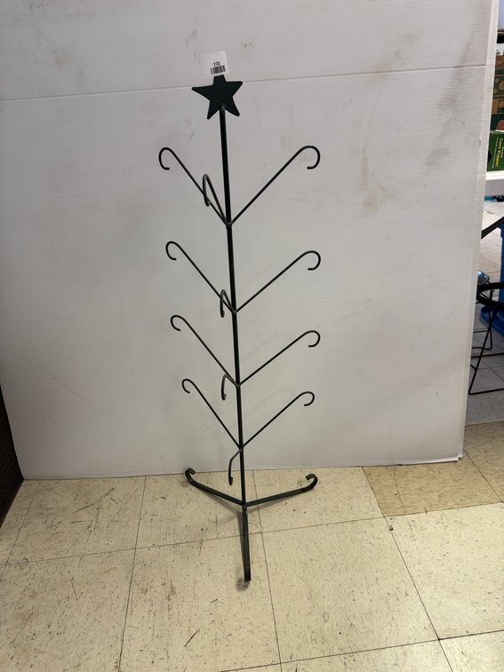 Metal Tree Ornament Display Stand with Star Topper