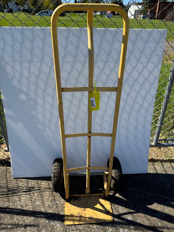 Yellow Steel Hand Truck with Pneumatic Tires