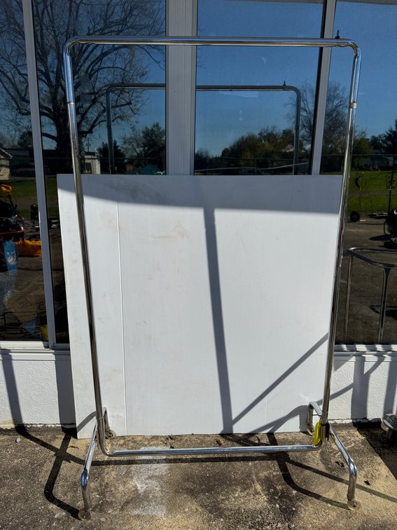 Chrome-Plated Tubular Metal Rolling Garment Rack