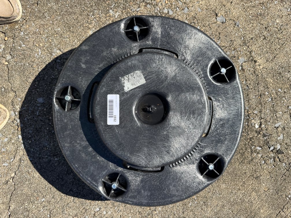 Black Molded Plastic Round Trash Can Dolly