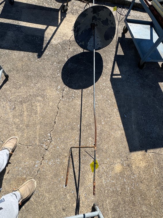Metal Shepherd's Hook Pole with Conical Baffle