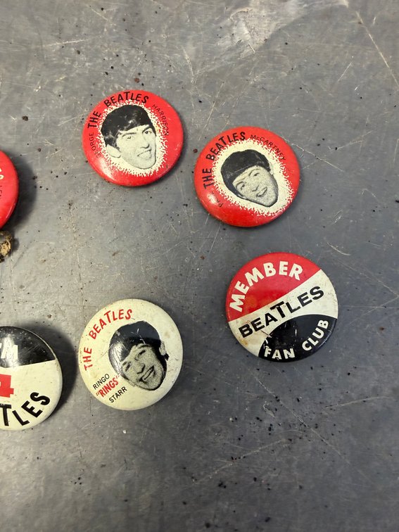 Green Duck Co. The Beatles Metal Pinback Buttons