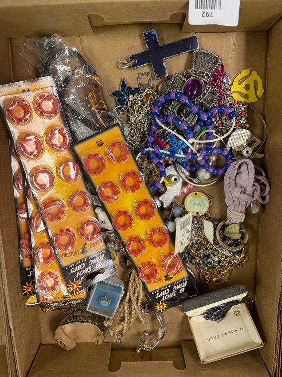 Costume Jewelry, Toy Ring Caps, and Accessories