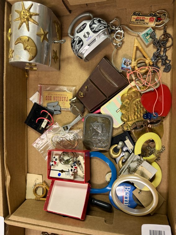 Costume Jewelry, Belt Buckle, Keychains, and Novelties