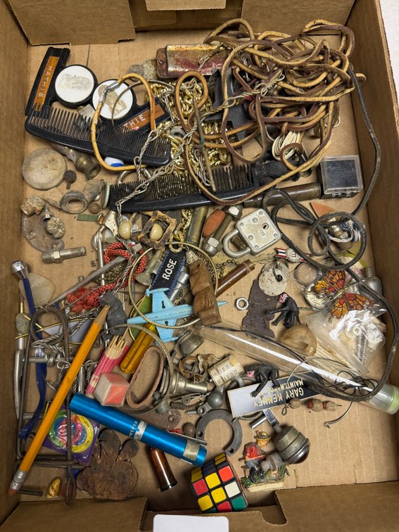 Novelties, Toy Airplane, Harmonica, Hardware, and More