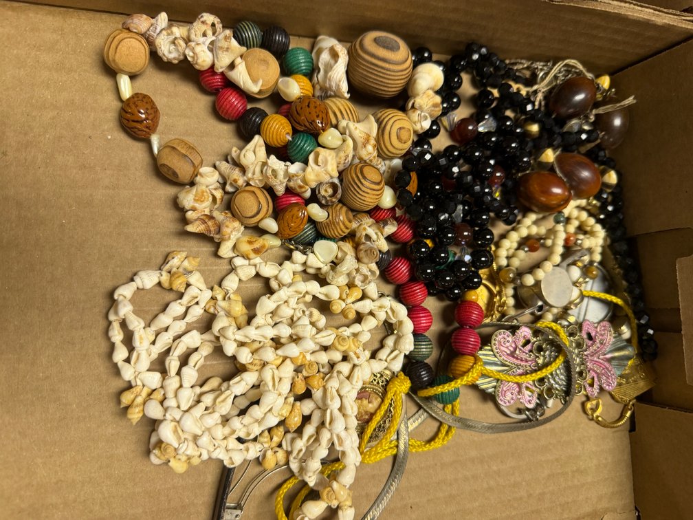 Costume Jewelry Necklaces with Shell, Wood Beads, and More