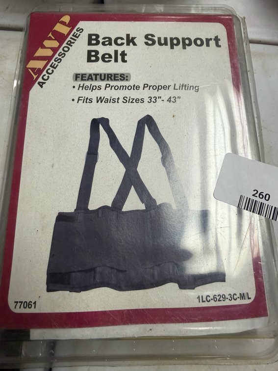 AWP Accessories 77061 Back Support Belt Size M/L