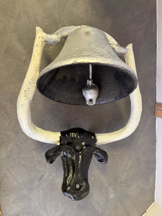 Cast Iron Steer Head Wall-Mount Dinner Bell