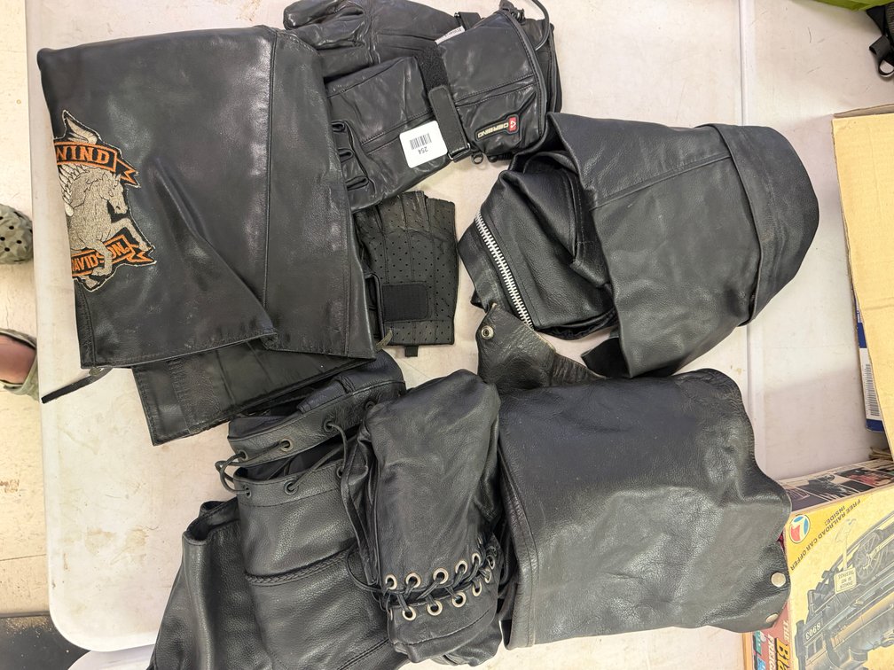 Leather Motorcycle Vests, Chaps, Heated Gloves, and More