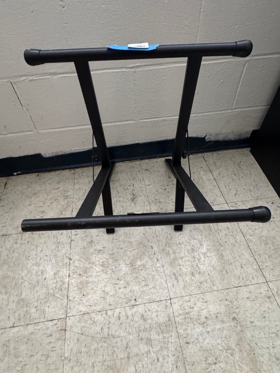 Black Metal Folding X-Frame Keyboard Stand