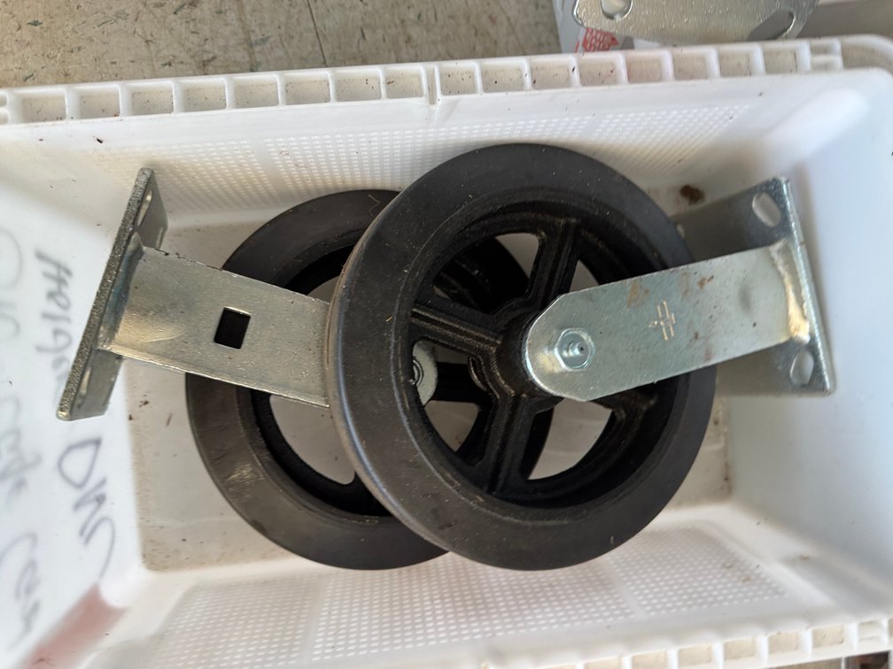Rigid Plate Casters with 8 x 2 in Spoked Wheels