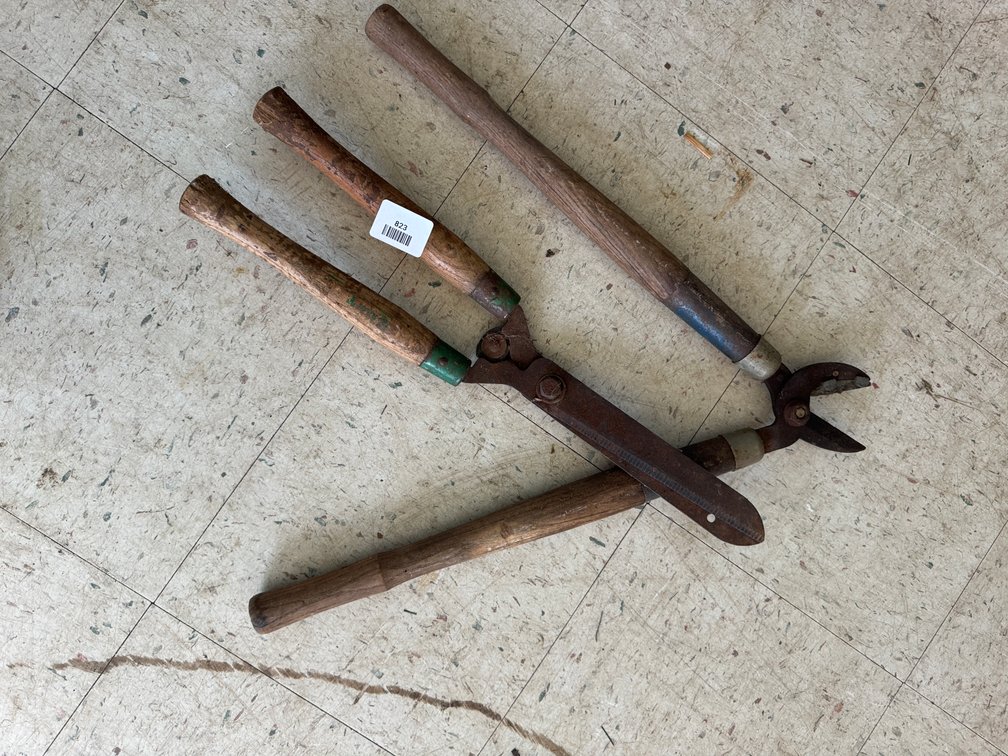 Wood-Handled Hedge Shears and Bypass Loppers