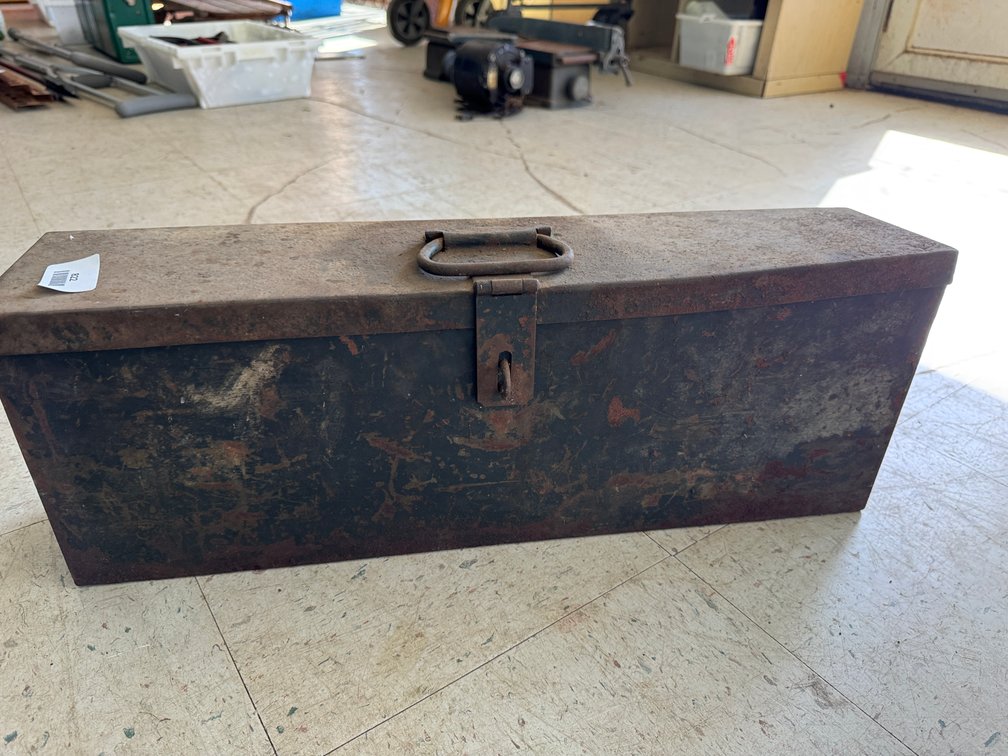 Sheet Metal Toolbox with Fold-Down Handle