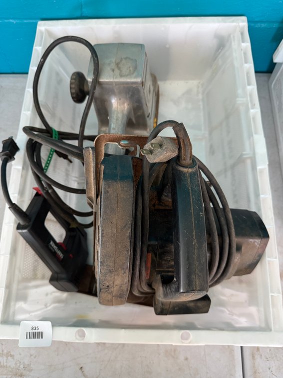 Circular Saw, Sander, Electric Stapler, and Block Plane