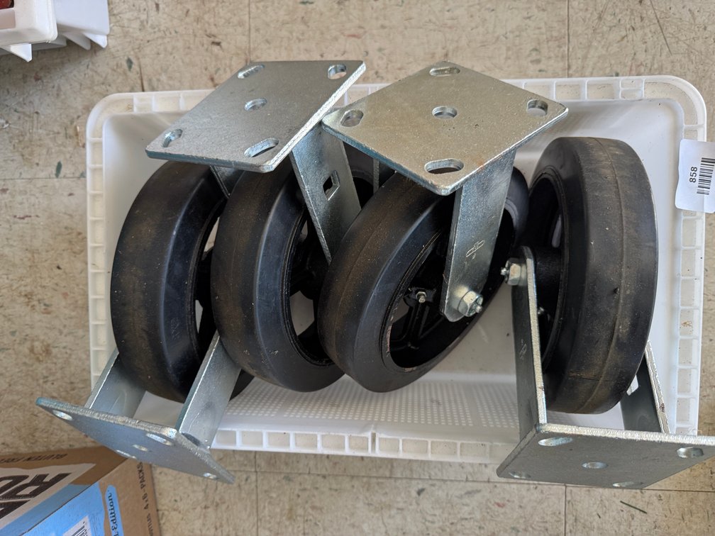 Heavy-Duty Industrial 8 x 2 in Rigid Plate Casters