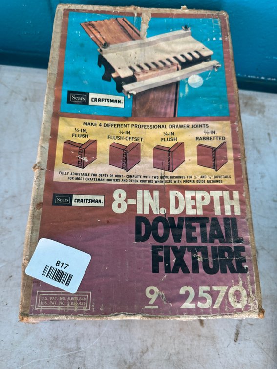 Sears Craftsman 9 2570 8-In. Depth Dovetail Fixture