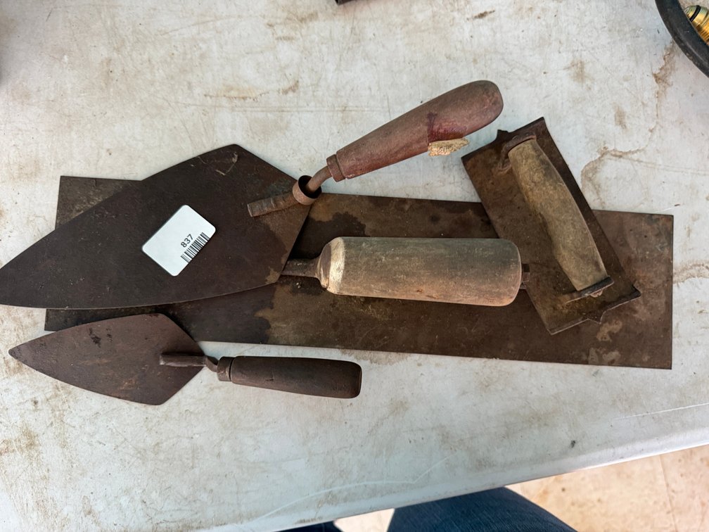Masonry and Finishing Trowels with Wooden Handles