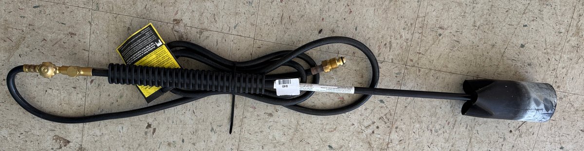 Propane Torch with Hose and Long-Handled Metal Tool