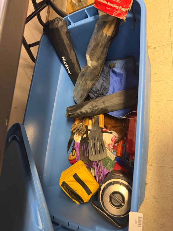 Camping Cookware, Roasting Forks, and Gear with Storage Tote
