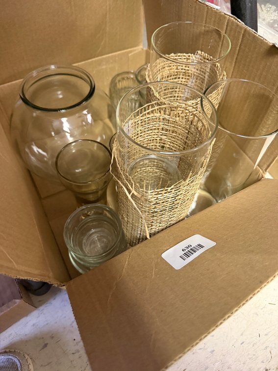 Glass Vases, Votive Holders, Jars, and Glassware