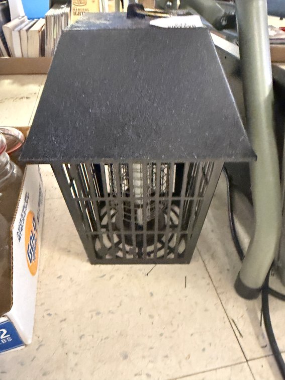 Black Plastic Lantern-Style Electric Bug Zapper