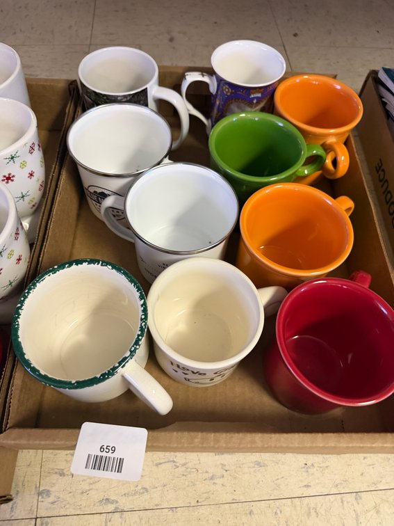 Ceramic and Enamel Mugs with Craft Books