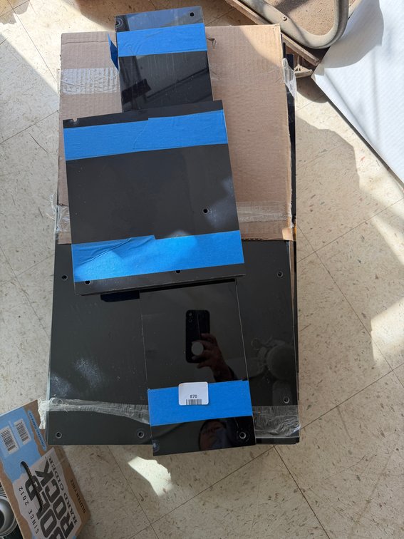 Black plexiglass