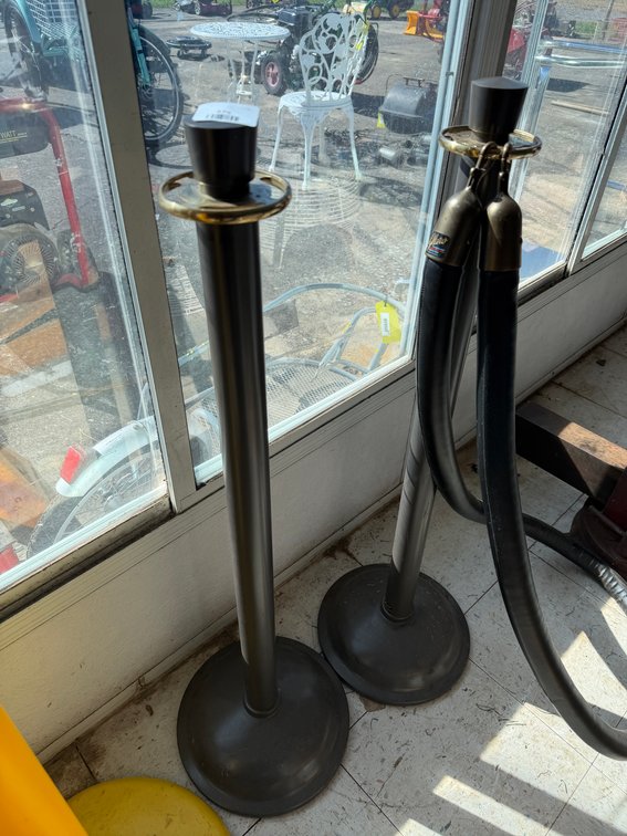 Metal Crowd Control Stanchions with Ropes