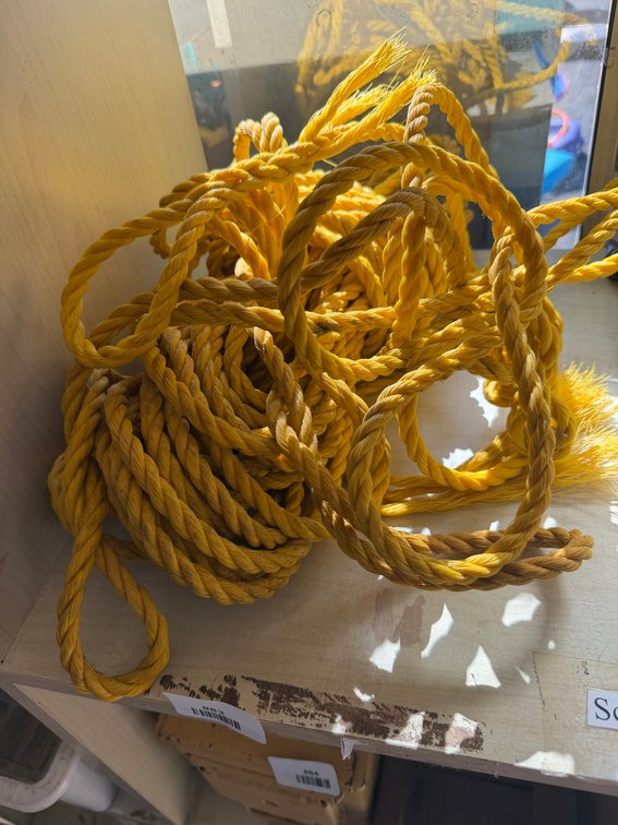 Yellow 3-Strand Twisted Synthetic Rope