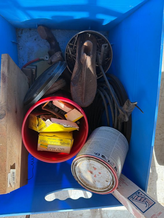 Cobbler's Shoe Last, Roofing Nails, and Hardware