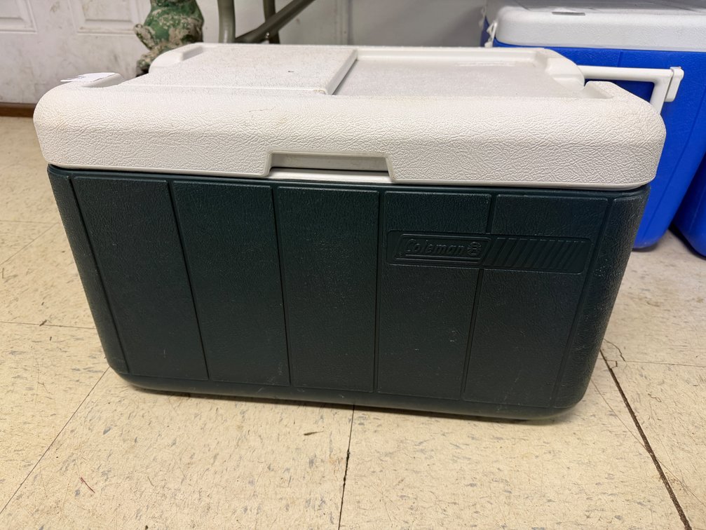 Coleman Dark Green Molded Plastic Chest Cooler