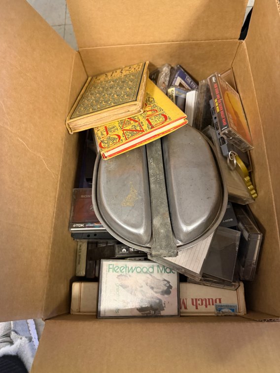 U.S. Military Mess Kit, Audio Cassette Tapes, and Books