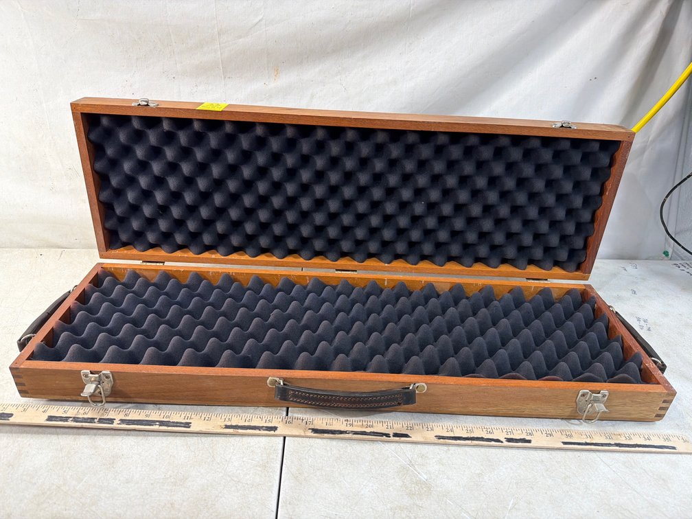 Wooden Carrying Case with Egg Crate Foam Lining
