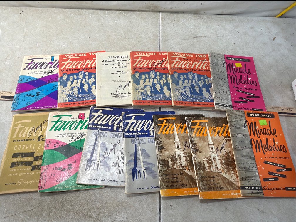 Singspiration Gospel Songbooks and Sheet Music Booklets