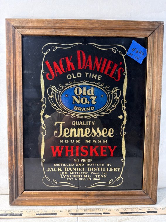 Jack Daniel's Old No. 7 Framed Whiskey Bar Mirror